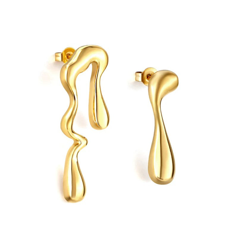 Sophia Asymmetrical Water Drop Earrings