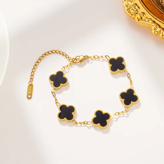 Four Leaf Clover Shell Bracelet